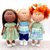 Knitting patterns for two cute dresses, top and pants for 12"/30cm doll