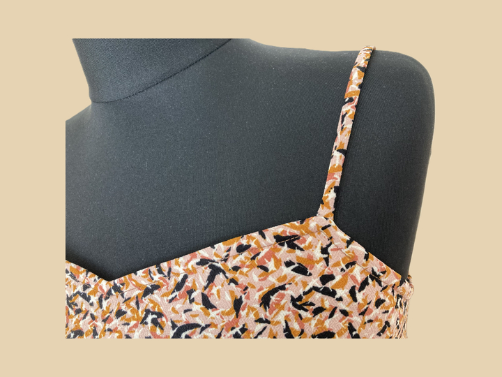 Langes Kleid mit Spaghettiträgern PDF Schnittmuster