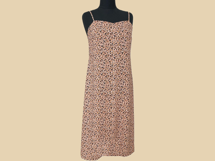 Langes Kleid mit Spaghettiträgern PDF Schnittmuster