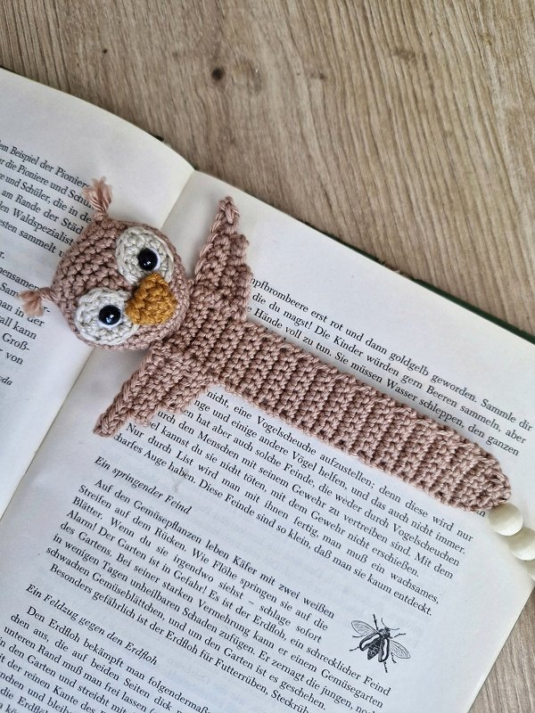 PDF Häkelanleitung Lesezeichen "Schlaue Eule" Amigurumi Bookmark - Bild 6