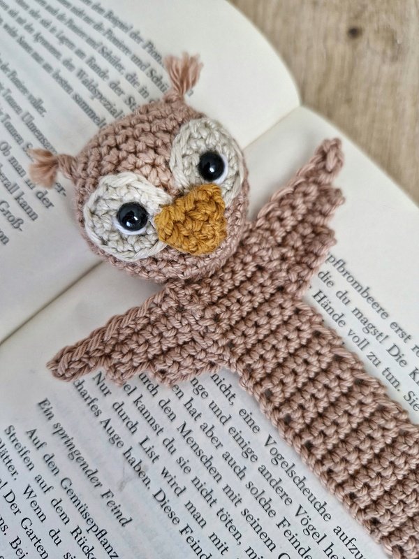 PDF Häkelanleitung Lesezeichen "Schlaue Eule" Amigurumi Bookmark - Bild 3