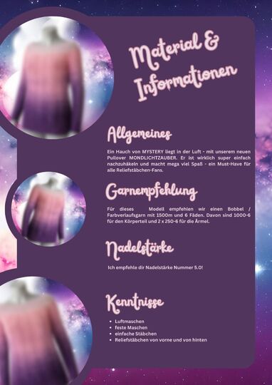 Mystery-Häkelanleitung Pulli "MONDLICHTZAUBER"