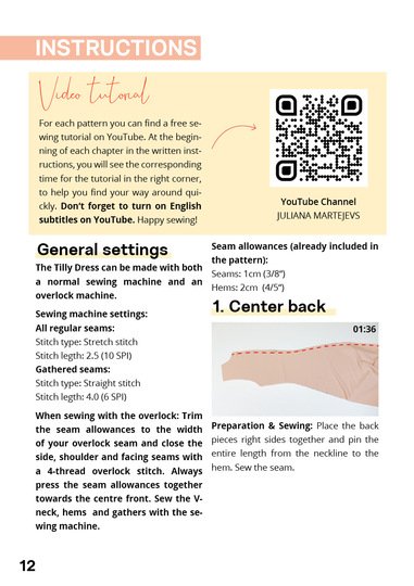 Jersey Dress Sewing Pattern Ladies XS-XXXL Short Sleeves Mini Dress Easy