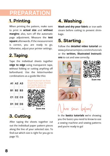 Jersey Dress Sewing Pattern Ladies XS-XXXL Short Sleeves Mini Dress Easy