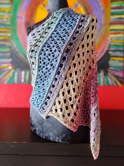 Crochet Pattern Triangular Scarf "Dryope"