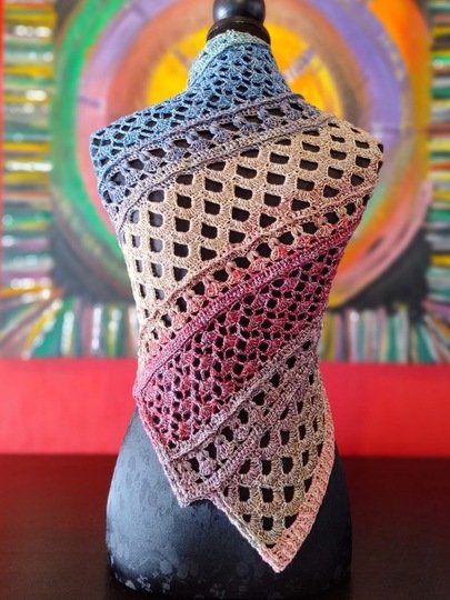 Crochet Pattern Triangular Scarf "Dryope"