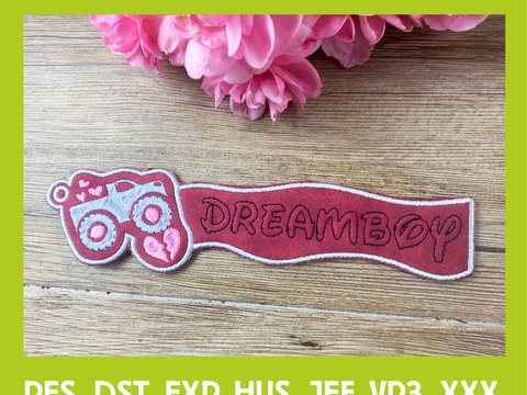 Stickdatei 3D-Anhänger DREAMBOY, Maschinenstickdatei