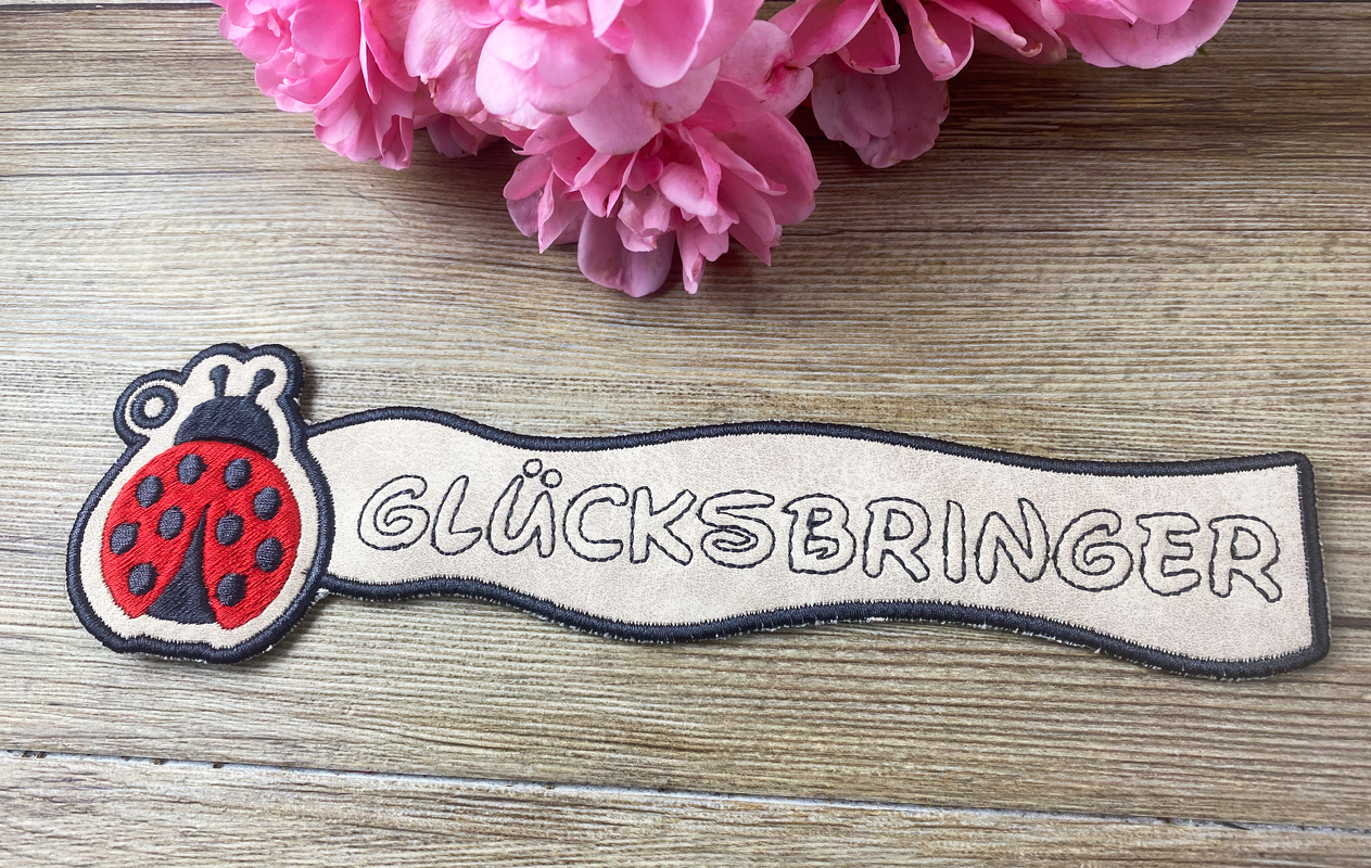 Stickdatei 3D-Anhänger GLÜCKSBRINGER, Maschinenstickdatei - Bild 3