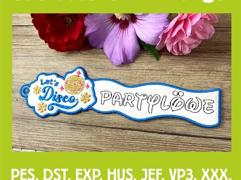 Stickdatei 3D-Anhänger PARTYLÖWE, Maschinenstickdatei
