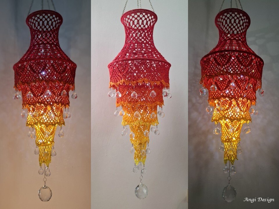 H&auml;kelanleitung Lampion "Sonnenf&auml;nger" in einem St&uuml;ck geh&auml;kelt