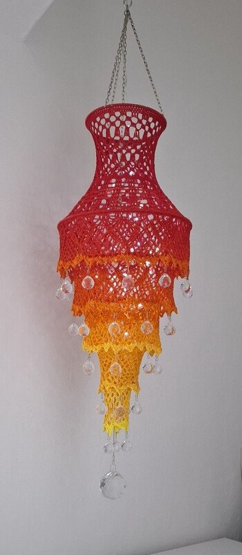 H&auml;kelanleitung Lampion "Sonnenf&auml;nger" in einem St&uuml;ck geh&auml;kelt - Bild 16