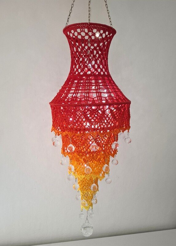 H&auml;kelanleitung Lampion "Sonnenf&auml;nger" in einem St&uuml;ck geh&auml;kelt - Bild 30