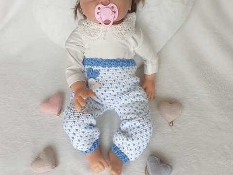 Crochet pattern for baby trousers Sweethearts (German/English)