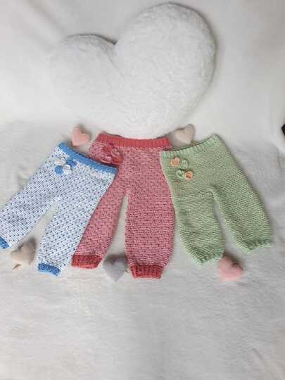 Crochet pattern for baby trousers Sweethearts (German/English)