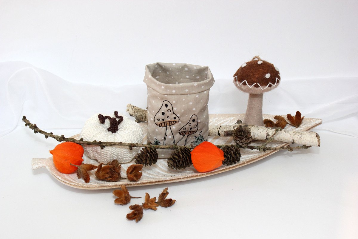 ITH Lichterbeutel Herbst 8 Motive Kürbis Laub Blätter Kastanie - Bild 7