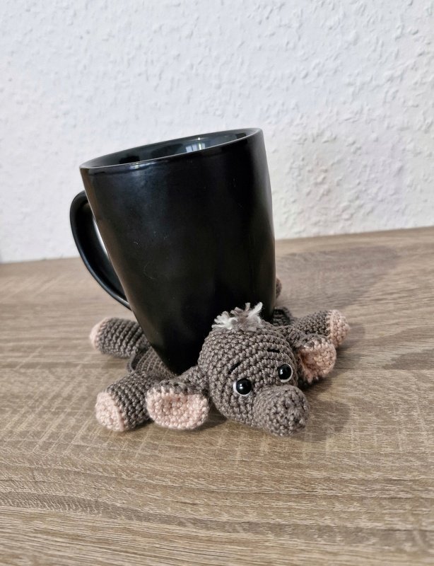 PDF Häkelanleitung Untersetzer für Tassen und Gläser Amigurumi Elefant - Bild 8