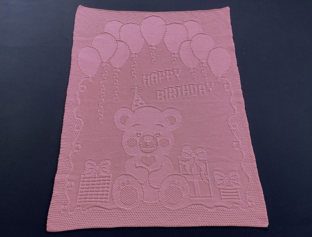 Knitting Pattern babyblanket "Happy Birthday"