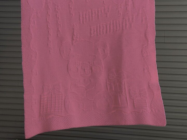 Knitting Pattern babyblanket "Happy Birthday"