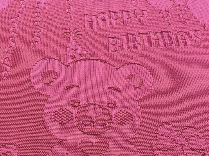 Strickanleitung Babydecke "Happy Birthday"
