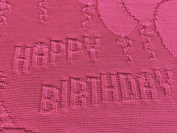 Strickanleitung Babydecke "Happy Birthday"