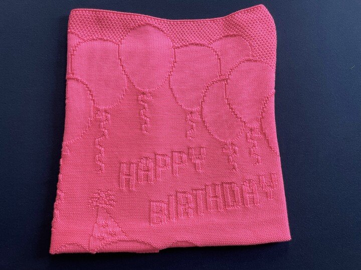 Strickanleitung Babydecke "Happy Birthday"