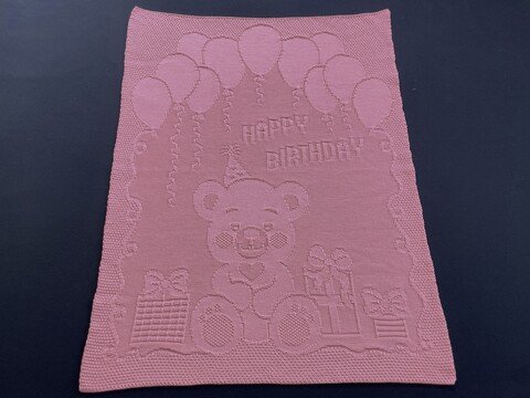 Strickanleitung Babydecke "Happy Birthday"