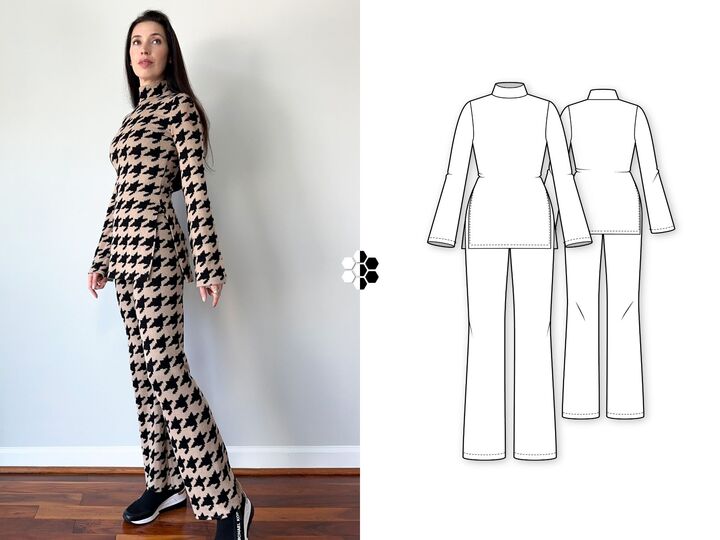 Lounge Set Fiona | Zweiteiler für Zuhause & Unterwegs | PDF Schnittmuster