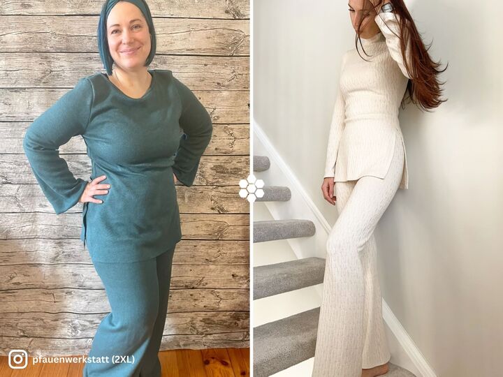 Lounge Set Fiona | Zweiteiler für Zuhause & Unterwegs | PDF Schnittmuster