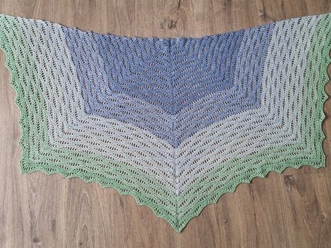 Häkelanleitung Fünfecktuch "La Ola" - Die Welle