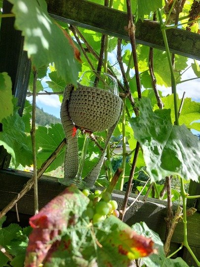 Weinglashalter Glashalter fürs Weinfest Weinglastasche zum Umhängen