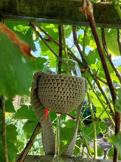 Weinglashalter Glashalter fürs Weinfest Weinglastasche zum Umhängen