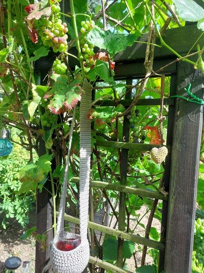 Weinglashalter Glashalter fürs Weinfest Weinglastasche zum Umhängen