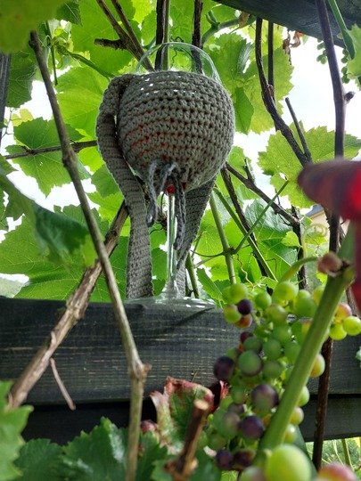 Weinglashalter Glashalter fürs Weinfest Weinglastasche zum Umhängen