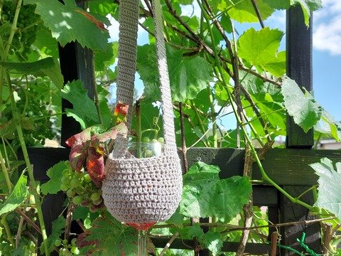 Weinglashalter Glashalter fürs Weinfest Weinglastasche zum Umhängen