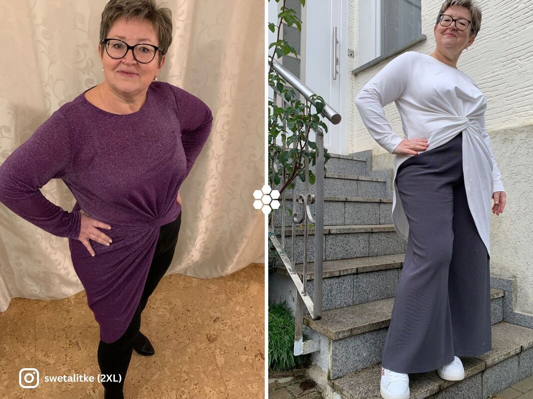 Pullover & Bluse Jasmine | PDF Schnittmuster | asymmetrisches Knoten-Design - Bild 4