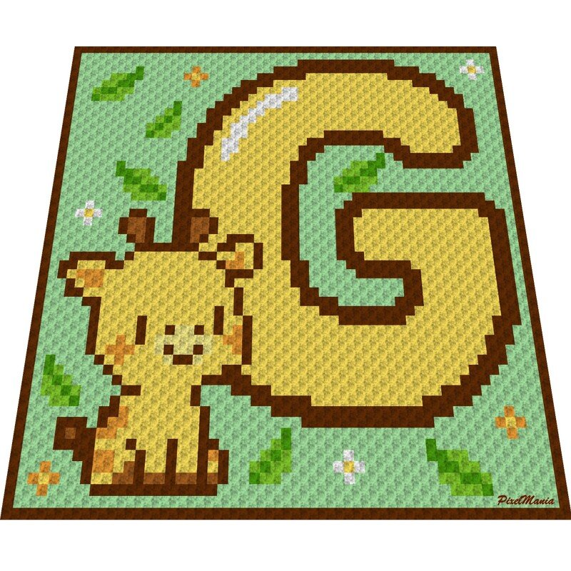 Häkelmuster * G - GIRAFFE * Grafik für C2C Decke - Bild 2