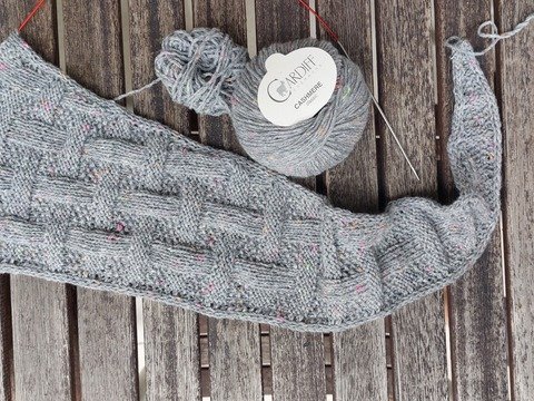 ELMA scarf, knitting pattern, onesize, adjustable