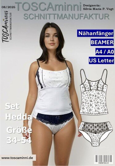 Schnittmuster Unterwäsche-Set Hedda Gr. 34-54