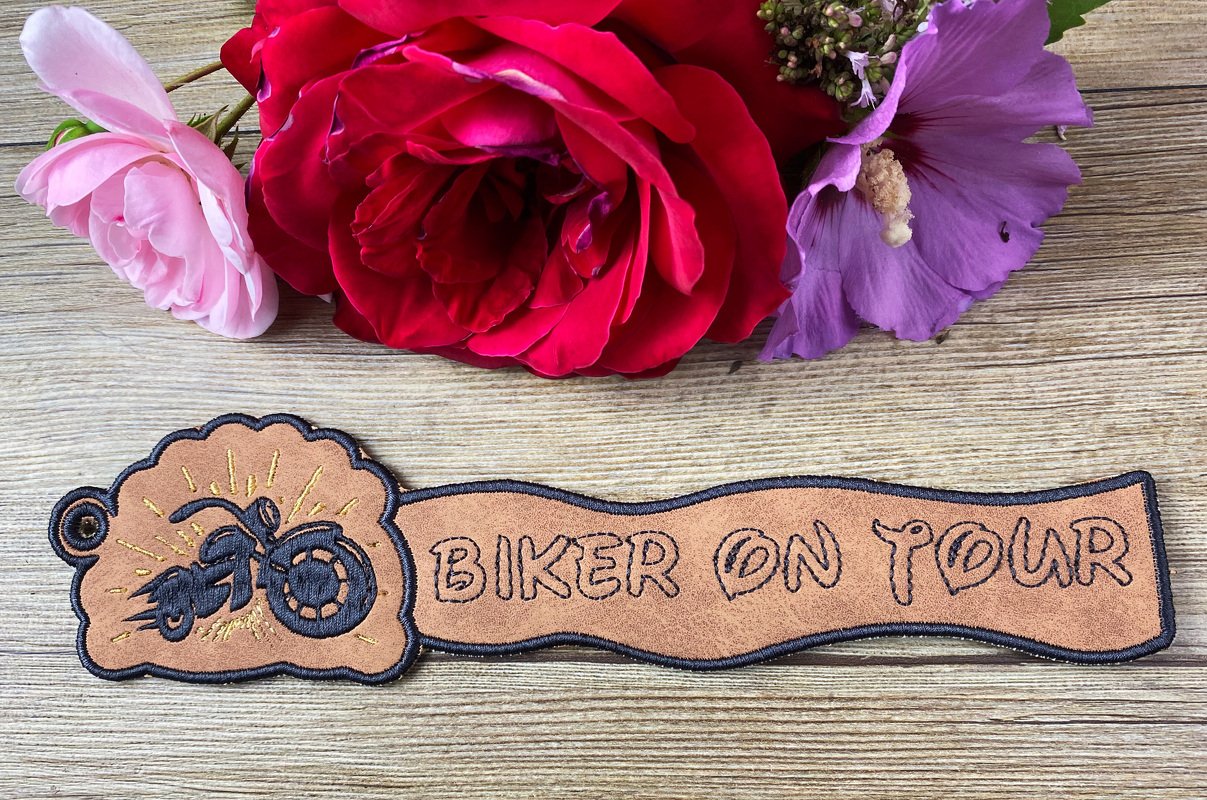 Stickdatei 3D-Anhänger Biker ON TOUR - Bild 4