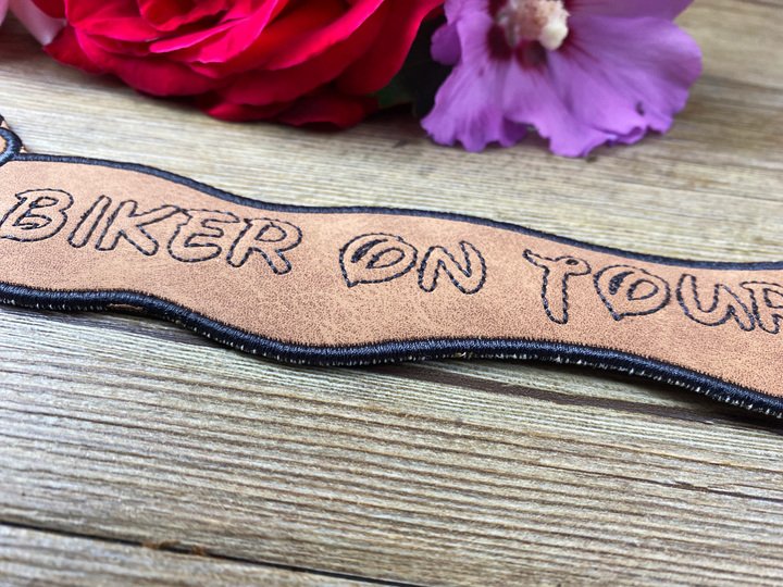 Stickdatei 3D-Anhänger Biker ON TOUR