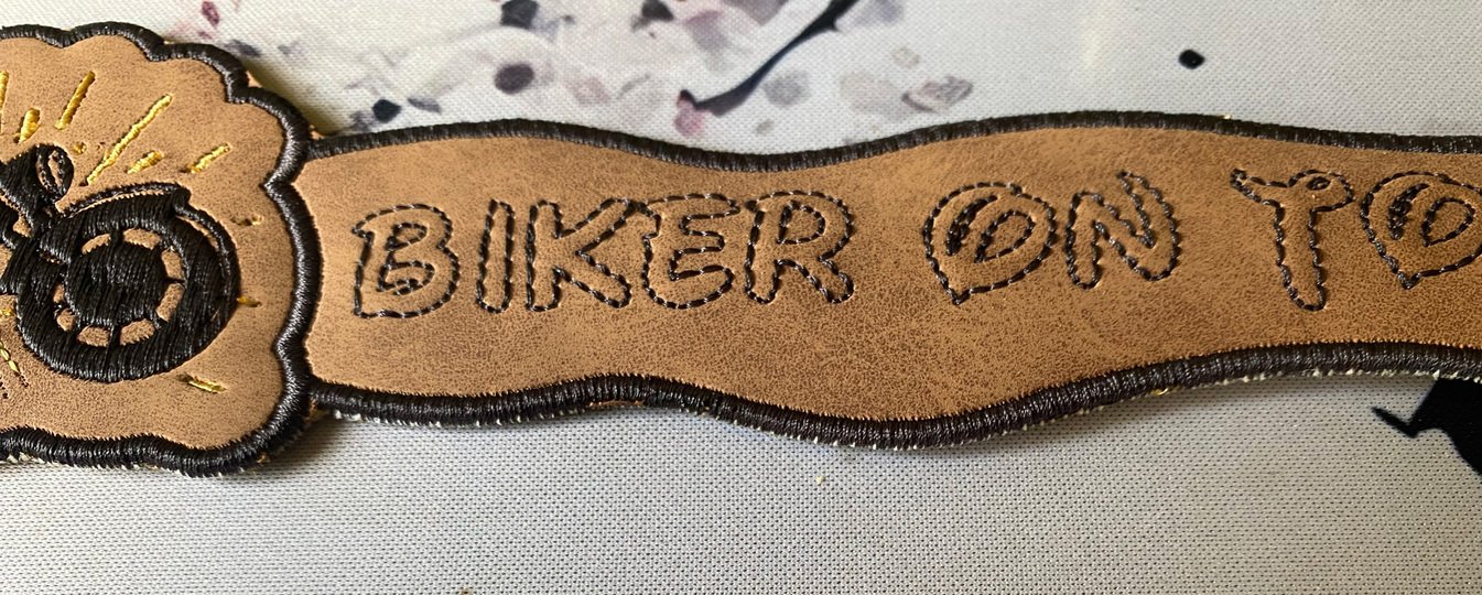 Stickdatei 3D-Anhänger Biker ON TOUR