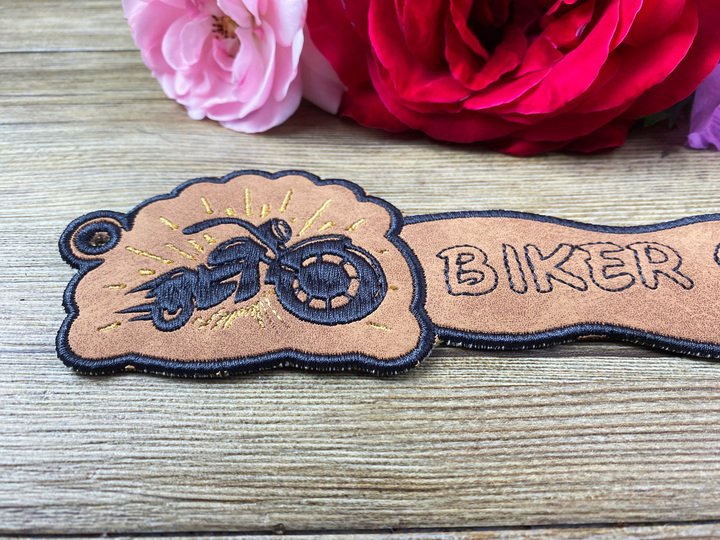 Stickdatei 3D-Anhänger Biker ON TOUR