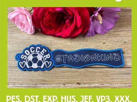 Stickdatei 3D-Anhänger Stadionkind