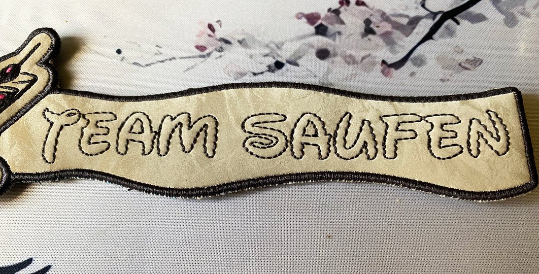 Stickdatei 3D-Anhänger TEAM Saufen