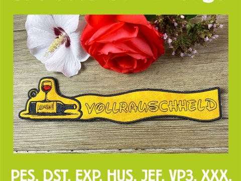 Stickdatei 3D-Anhänger Vollrauschheld