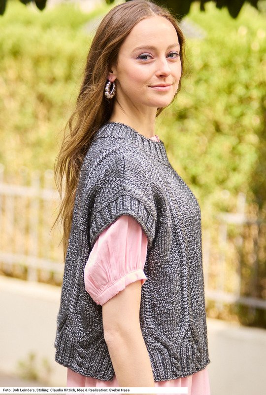 Pullunder mit Zopfmuster - Bild 5