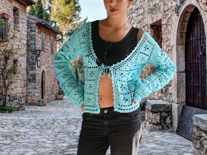 Whispers Crochet jacket – totally on trend PDF Download