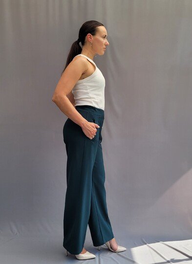 Schnittmuster Hose mit Ebenen, elegante Hose, Bügelfalten, Paspeltaschen