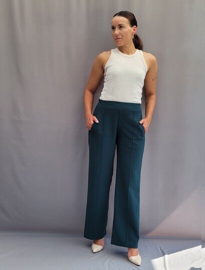 Schnittmuster Hose mit Ebenen, elegante Hose, Bügelfalten, Paspeltaschen