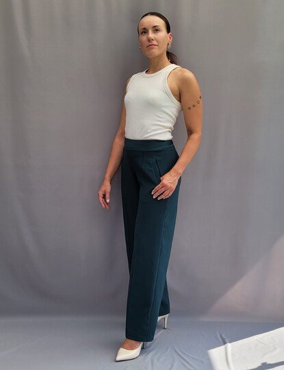 Schnittmuster Hose mit Ebenen, elegante Hose, Bügelfalten, Paspeltaschen